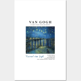 Vincent Van Gogh, Starry Night Over The Rhone, Museum Exhibition Design Posters and Art